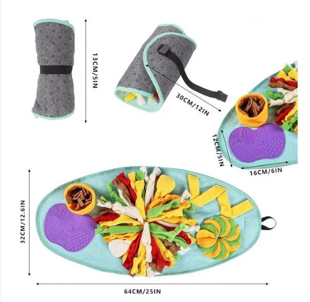 Snuffle Mat — Dog Enrichment Puzzle Feeding Mat