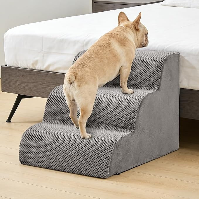 High Density Foam Dog Stairs – Non-Slip Steps for Small and Senior Dogs
